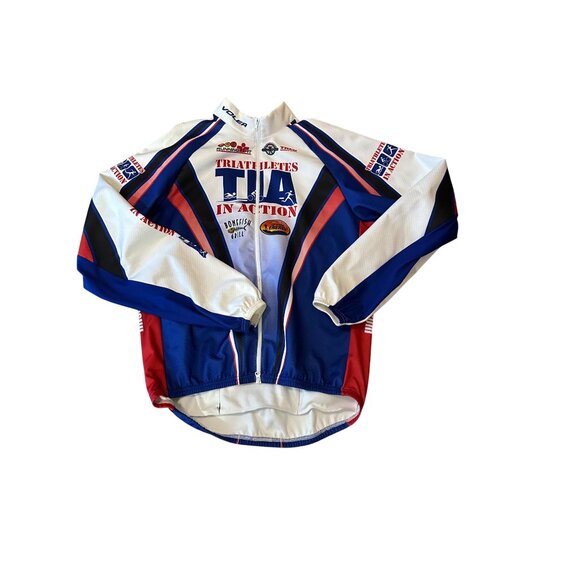Voler Triathletes In Action Cycling Jacket 3XL USA Made Back Pockets - Picture 1 of 9